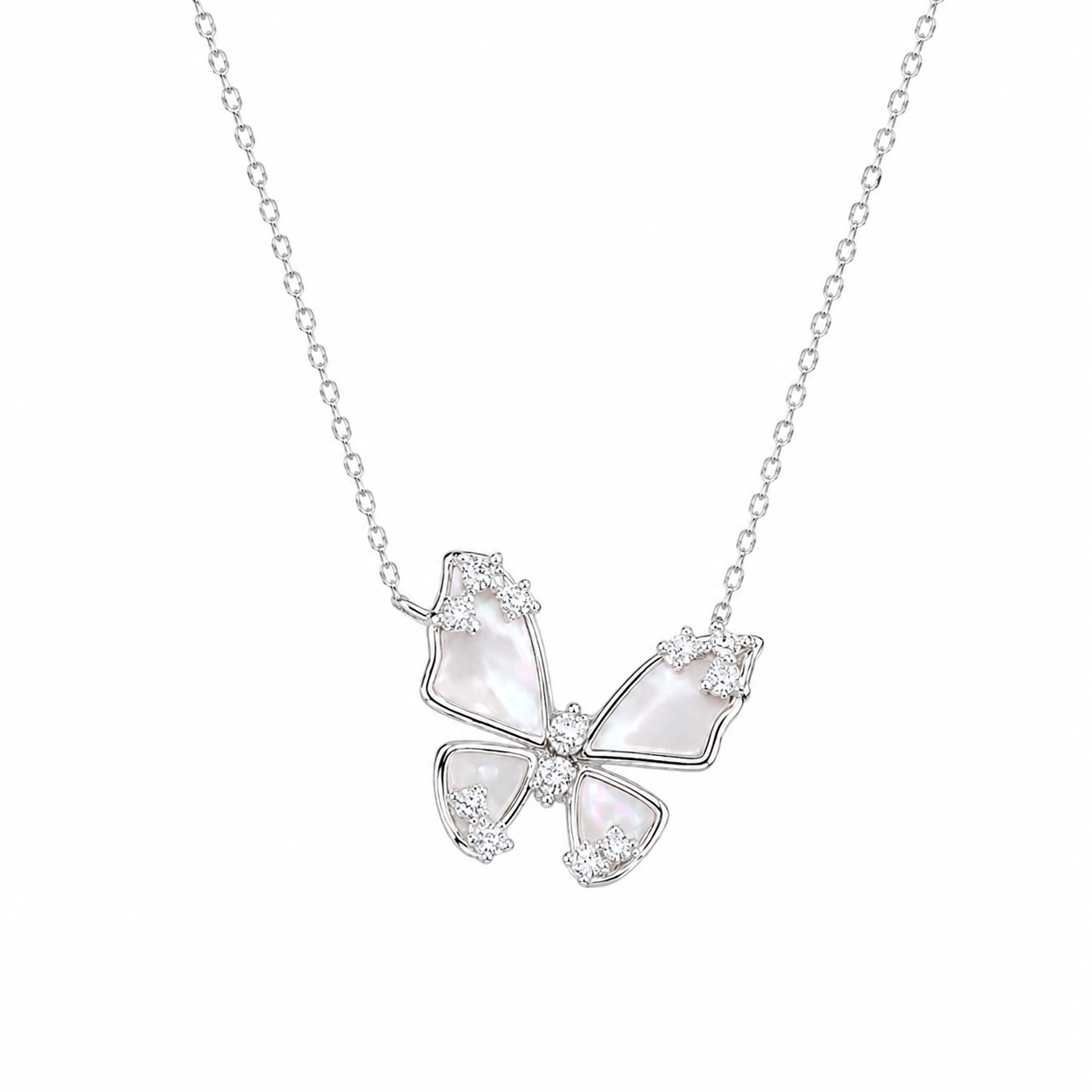 Collar mariposa nácar