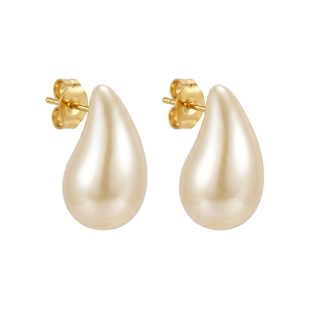 Aros gota perla