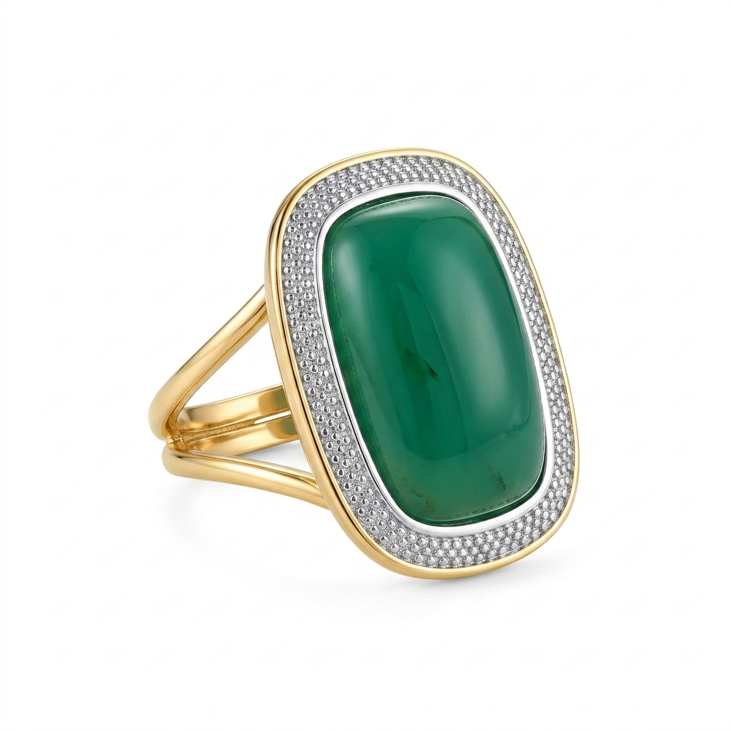 Anillo Ágata verde