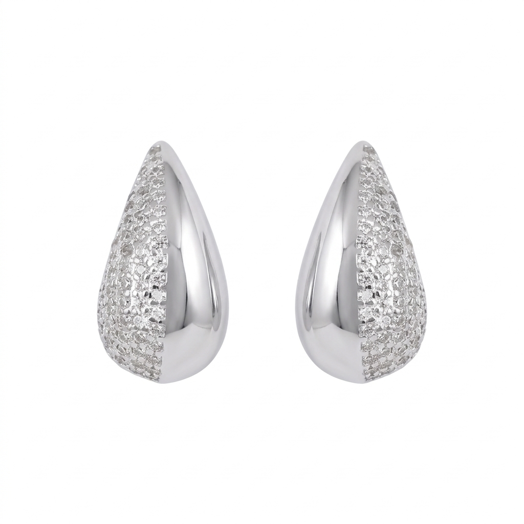 Gota circón plata