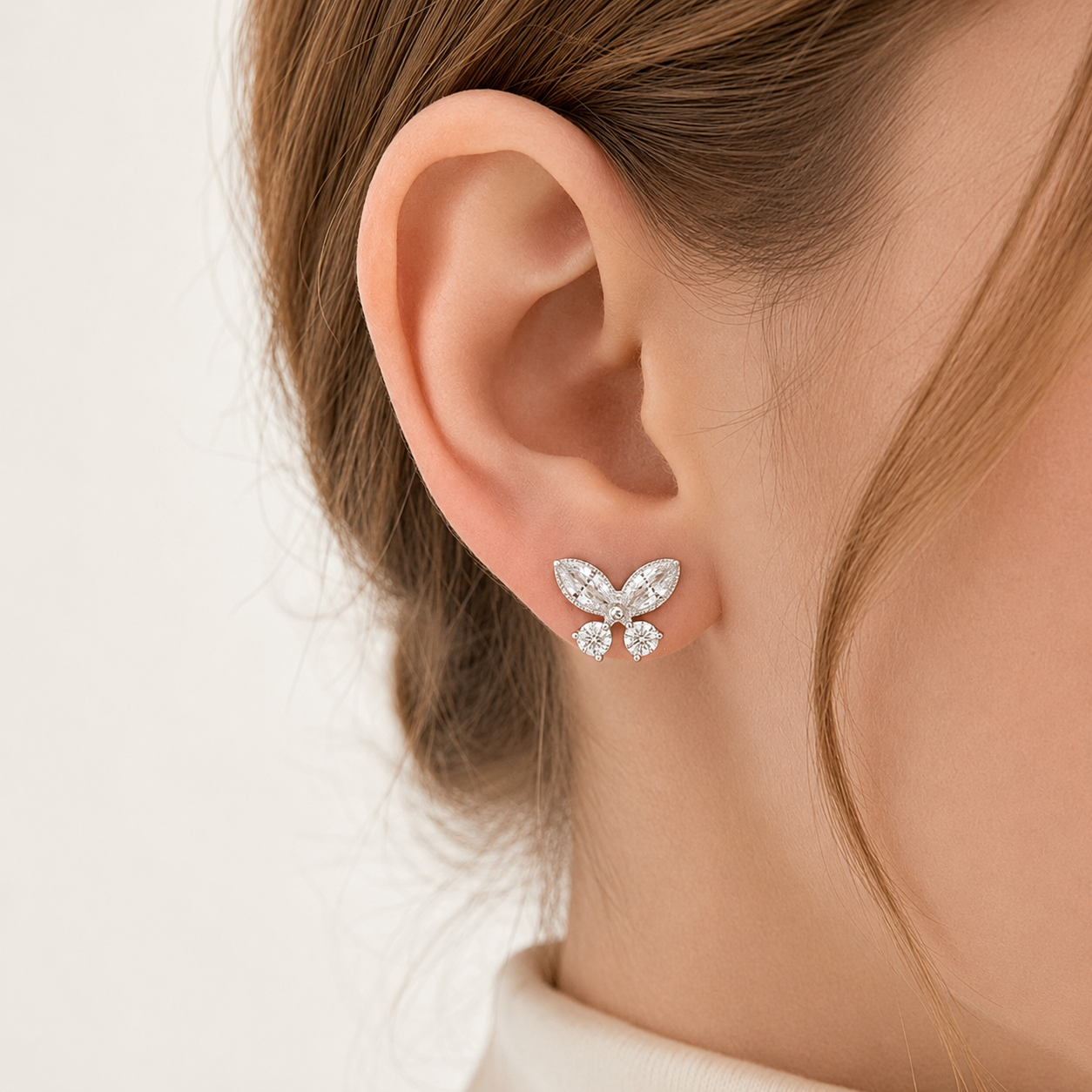Aro Mariposa plata