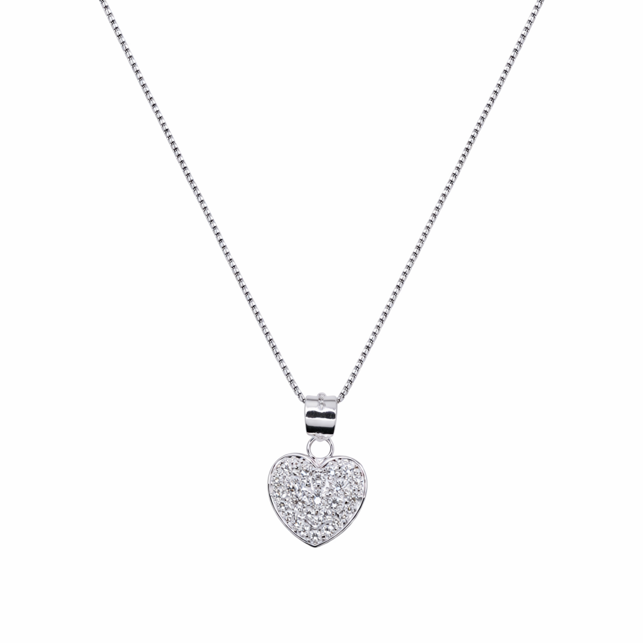 Collar corazón circones