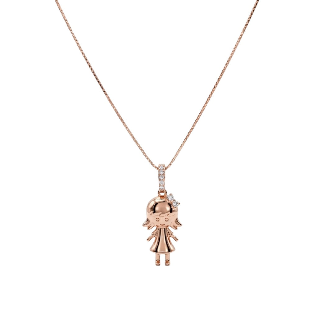 Collar niña oro rosa