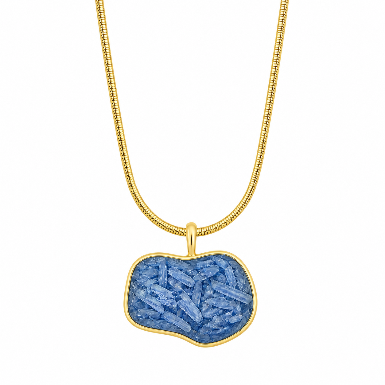 Collar Cianita azul