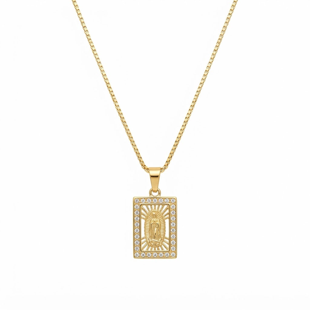 Collar Virgen rayos