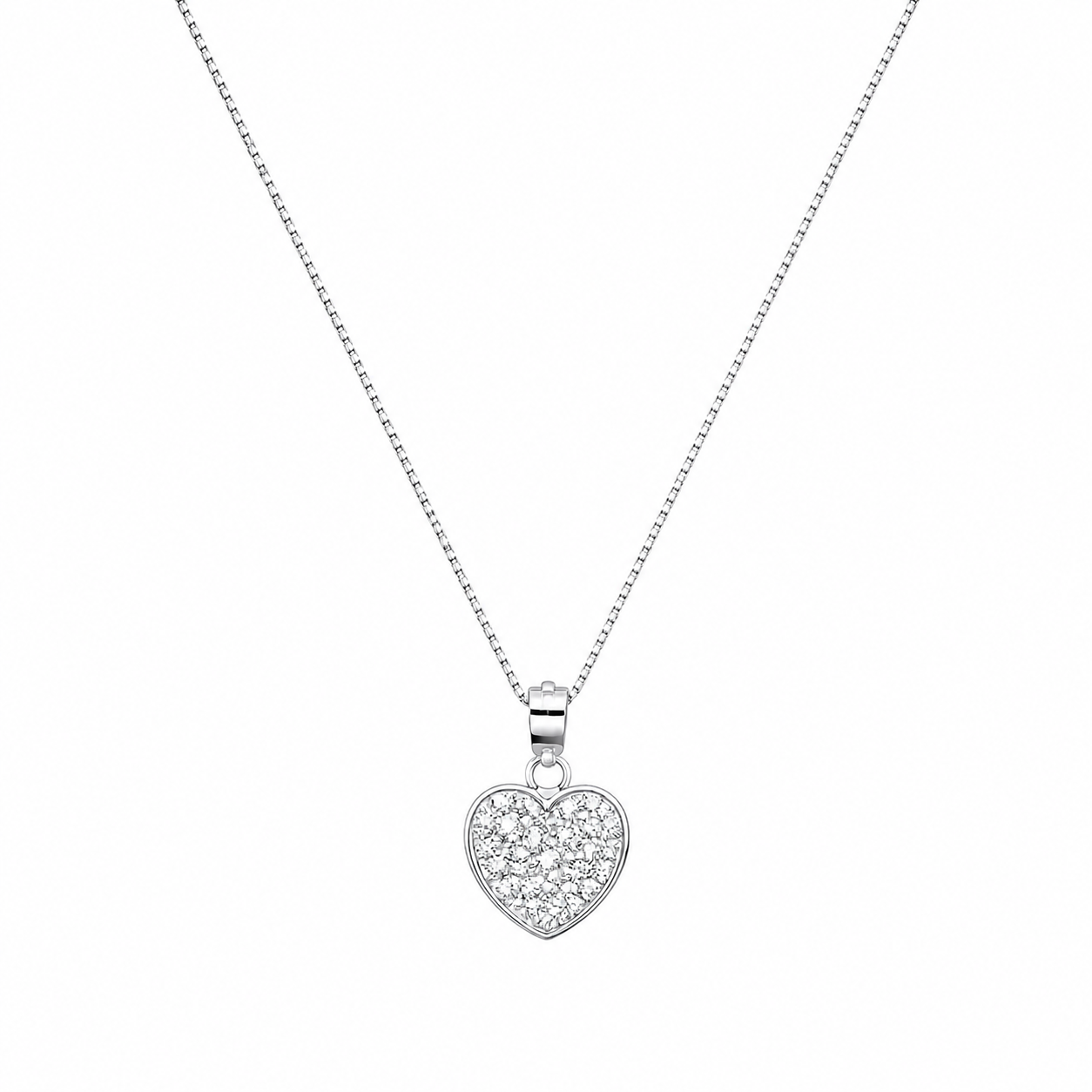 Collar corazón circones