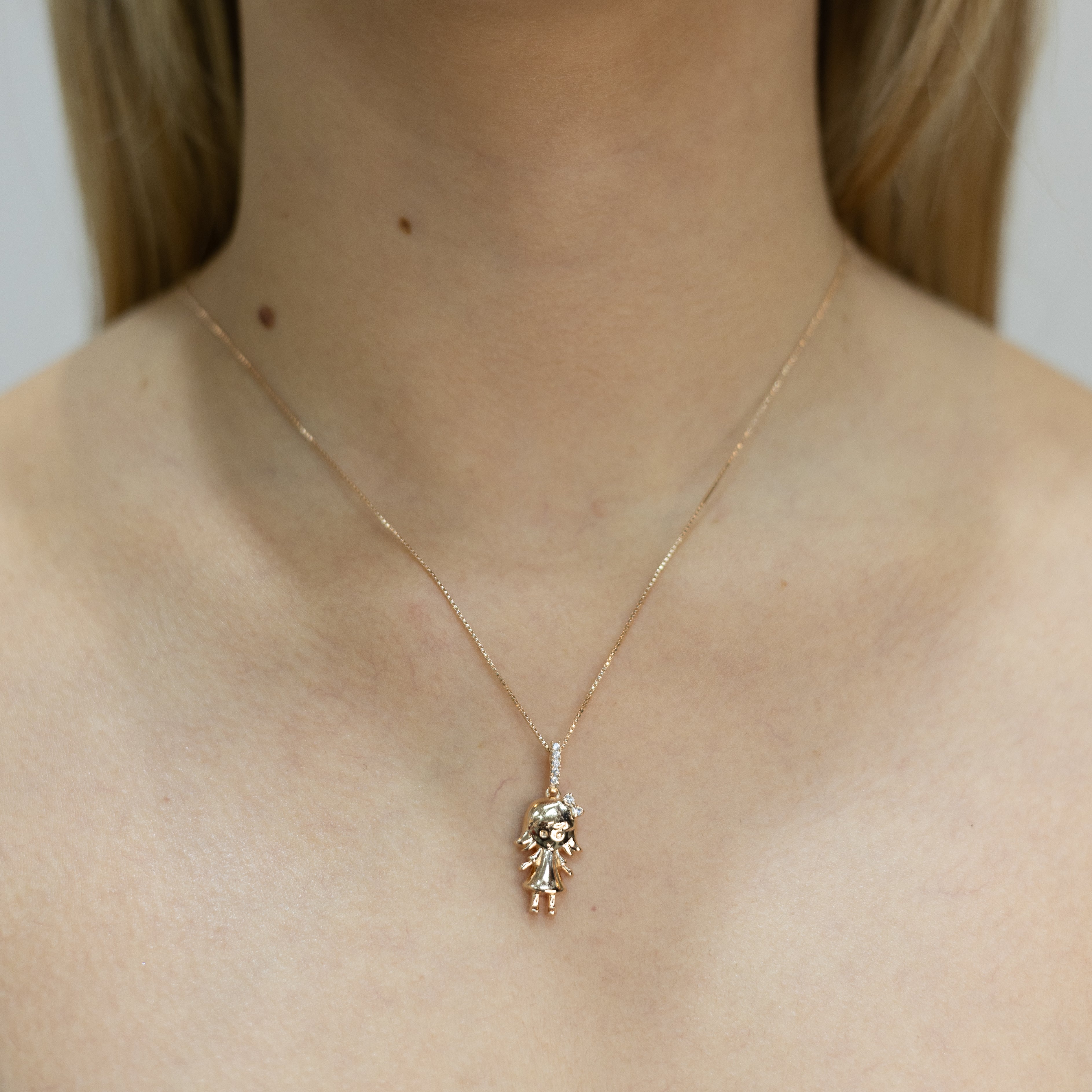 Collar niña oro rosa