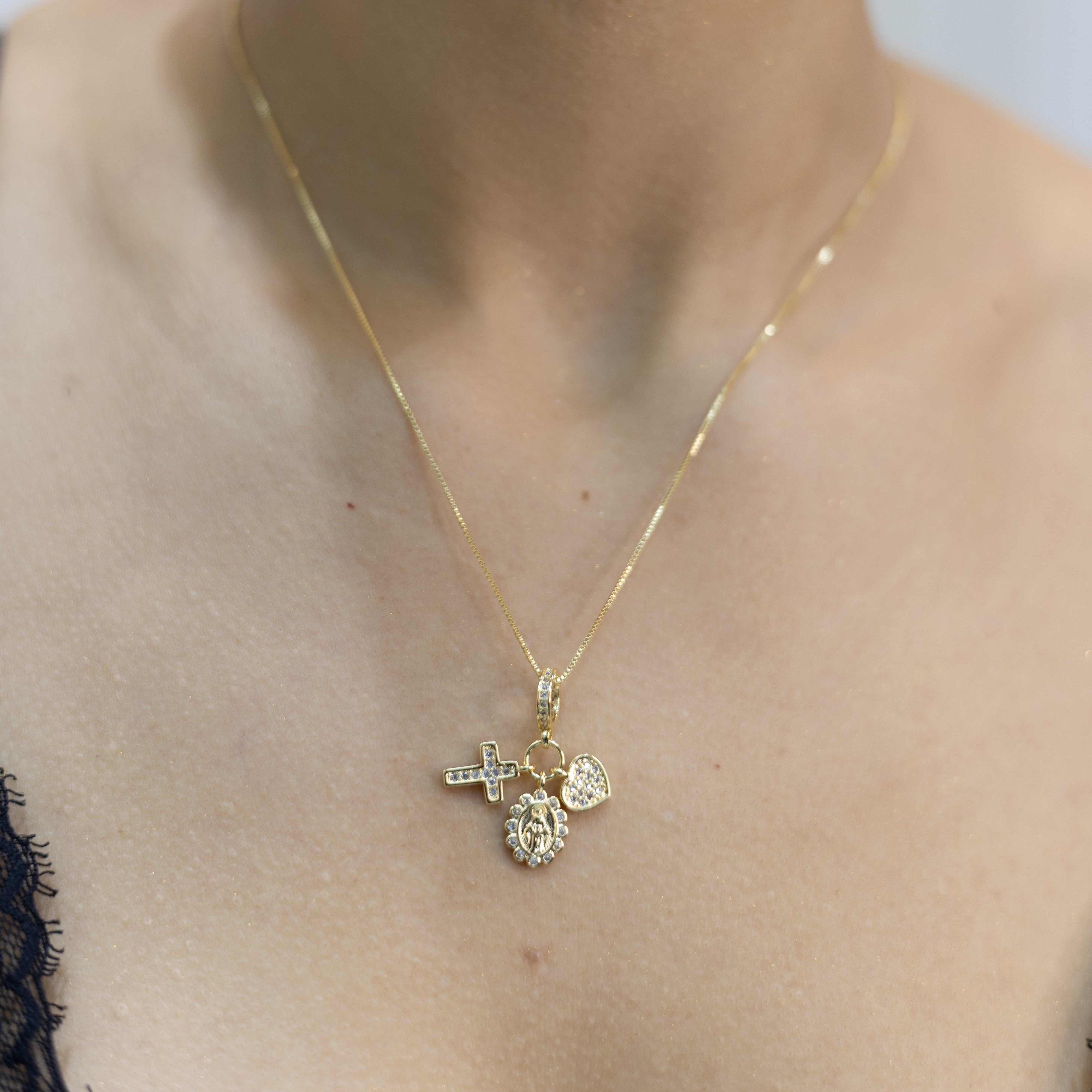 Collar Cruz - Virgen