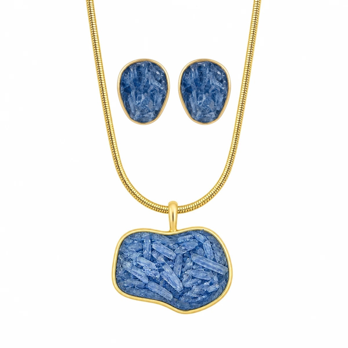 Conjunto Cianita azul