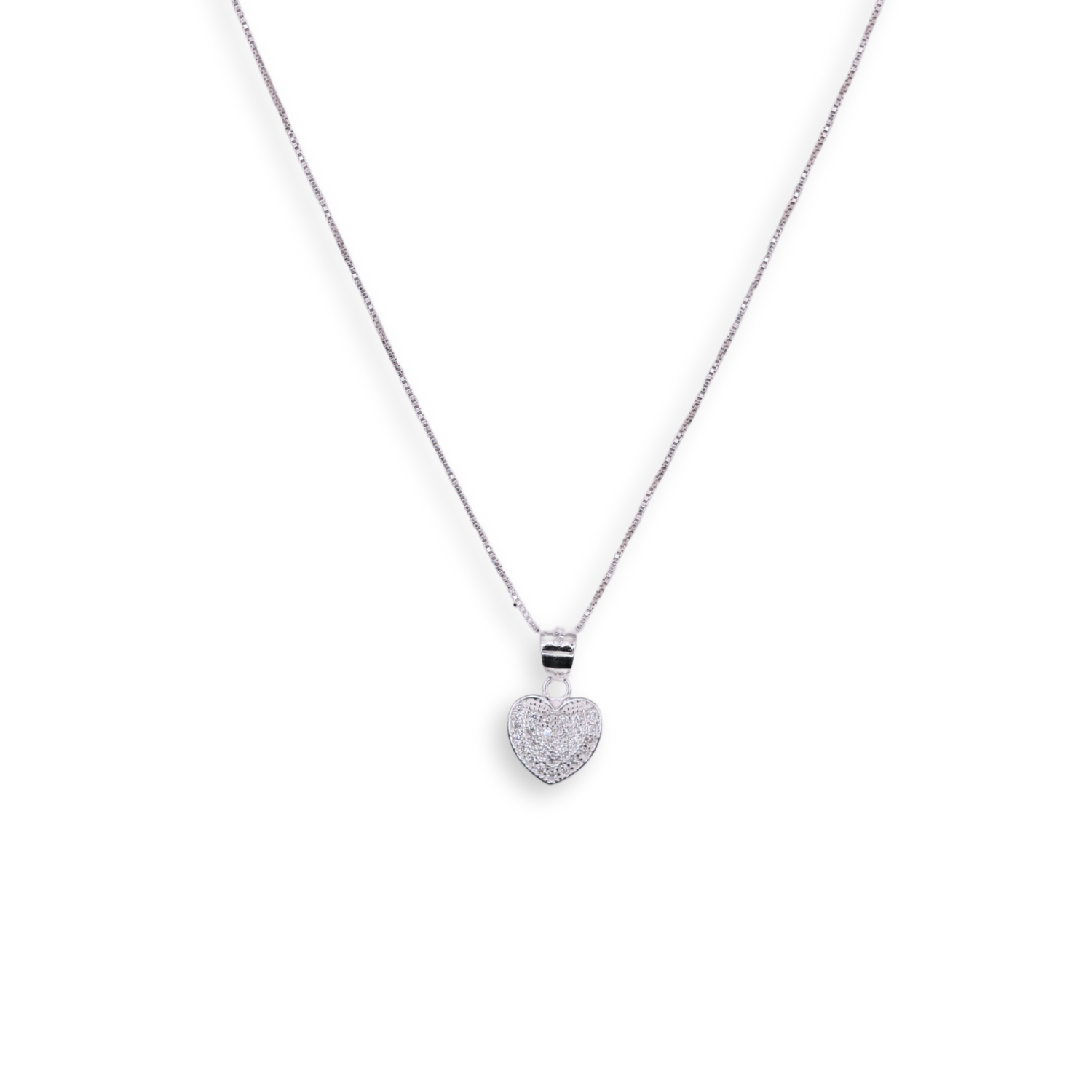 Collar corazón circones